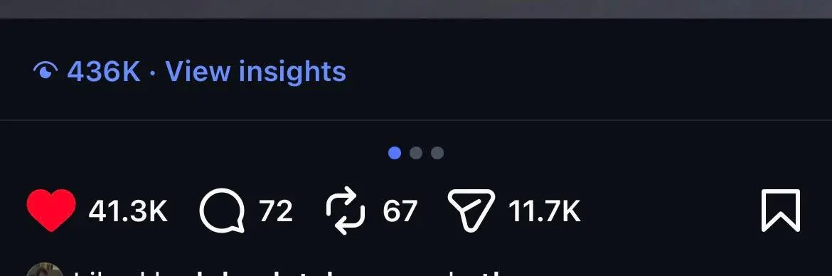 Instagram reel insights showing engagement